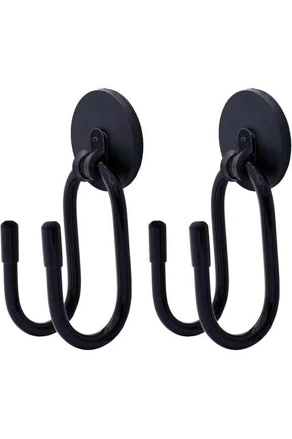 2/PK Magnetic Hooks, Strong Magnet Hooks Magnetic Hanger for Cowboy Hat, Hard hat, Cords,Tools,Bags,Towels, Shoes, Toys, Umbrella, Cap,etc - No Scratches to The Surface