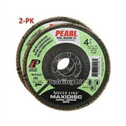 2-PK Pearl Abrasive Maxidisc Flap Disc Silver-Line Zirconia for Metal and Stainless Steel Type 27