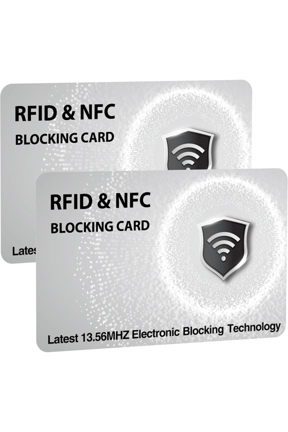 2 PK RFID Blocking Cards Protect Your Entire Wallet, Purse, and Cards from NFC Contactless Wallet for Men & Women - WG