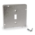 thumbnail image 1 of 2 PK Raco Electrical Box Cover, Square, 2 Gangs, Galvanized Steel, Toggle Switch, 1 of 1