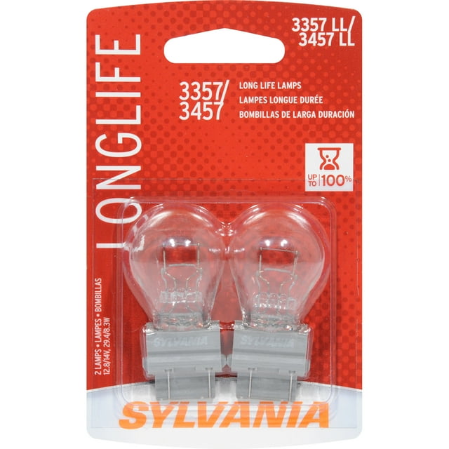 2-PK SYLVANIA 3357/3457 Long Life Automotive Light Bulb - Walmart.com