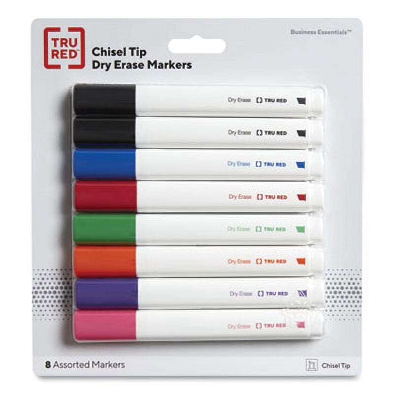 Dry Erase Marker, Tank-Style, Medium Chisel Tip, Seven Assorted Colors, 8/Pack Dry Erase Marker, Tank-Style, Medium Chisel Tip, Seven Assorted Colors, 8/Pack
