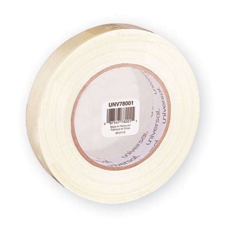 2 PK,Universal 190# Medium Grade Filament Tape, 3" Core, 24 mm x 54.8 m, Clear (78001)