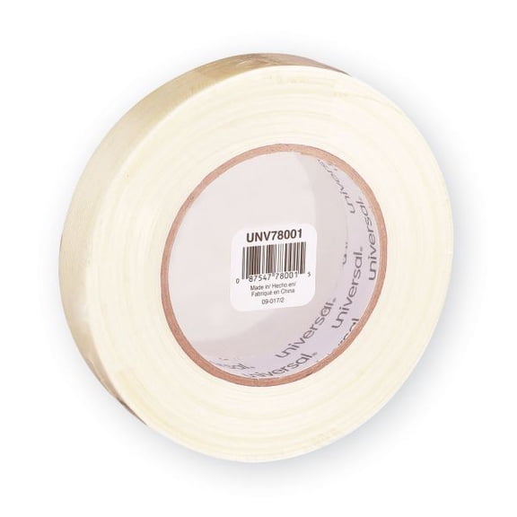 1 piece Universal 190# Medium Grade Filament Tape, 3" Core, 24 mm x 54.8 m, Clear