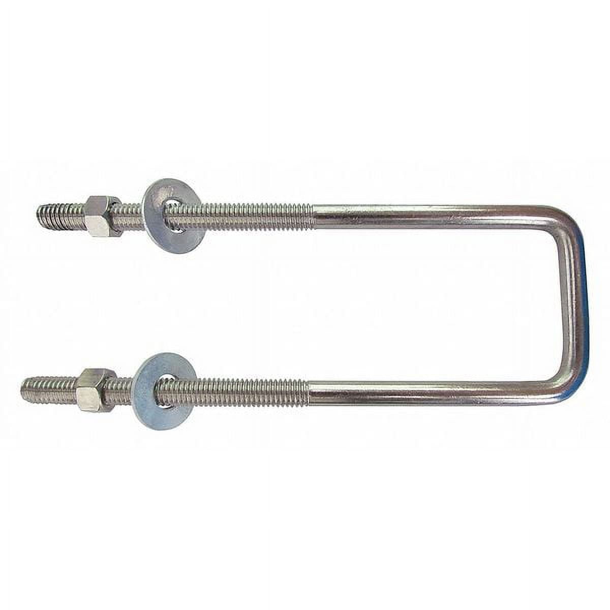 2 PK ZoroSelect Square U-Bolt, 3/8
