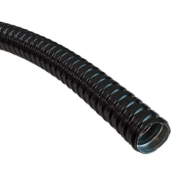 2" PVC Coated Liquid-Tight Galvanized Steel Flexible Conduit - Length: 10 Feet