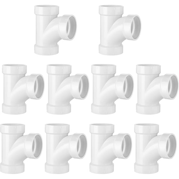 (2" PVC P-Trap, 5 Pack)  2 inch PVC P-Trap With Solvent Weld Joint Schedule 40 White Pipe Fittings Connectors PPT-222(5 PCS)