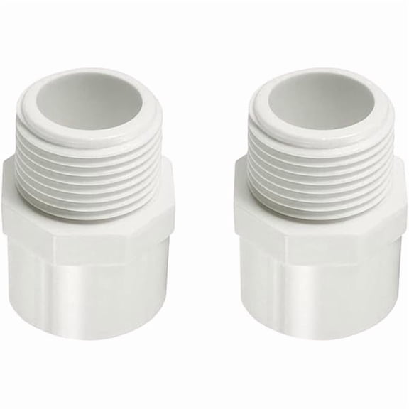 2" PVC Pipe Fitting Adapter Connector Union Coupling Schedule 40 (Slip Socket x NPT Male Pipe Thread), Pack of 2 Durable Pipe Tube Fitting Adapter Connector for Plumbing Industrial Water Gas Air