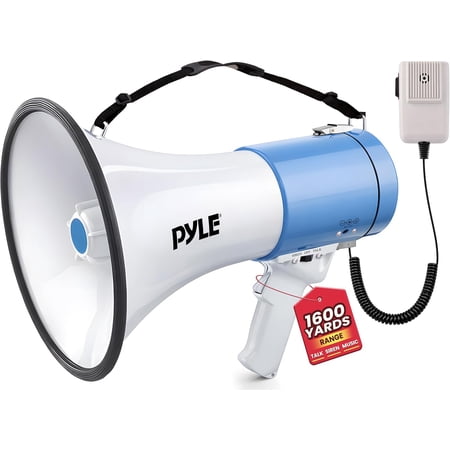 2) PYLE PRO PMP50 Bullhorn 50 Watt Professional Piezo Dynamic Megaphones w/Siren