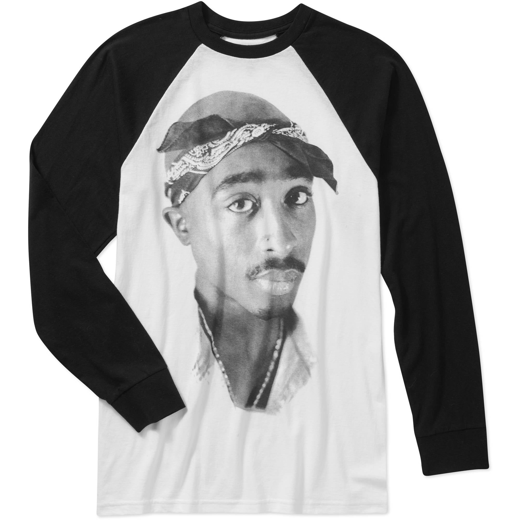 2 Pac Men's Graphic Raglan Baseball Tee