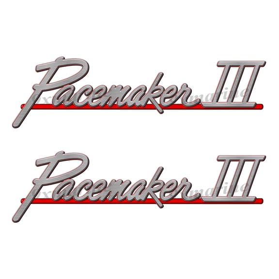 2 Pacemaker Yacht Stickers "3D Vinyl Replica" of original - 10" long