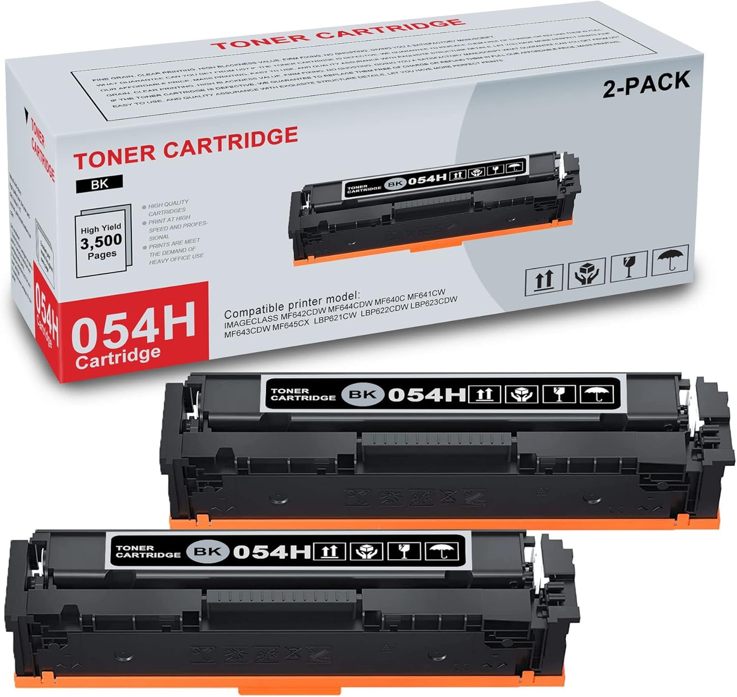 Toner Compatibile Canon CRG-054H Nero – Alta Resa Per I-SENSYS LBP620, MF640, MF642, MF644 E Più Modelli