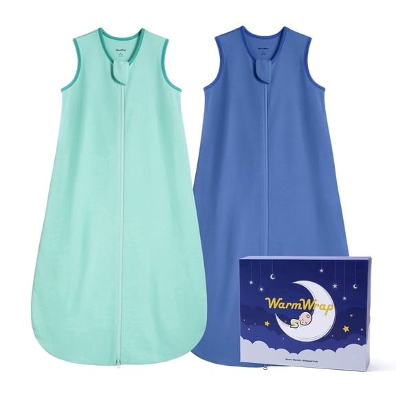 2 Pack-1.0 Tog All-season-use Baby Sleep Sack 18-24 Months 100% Cotton Soft Breathable Sleeping Bag 2-Way Zipper Wearable Blanket Toddler Sleep Sack 2t