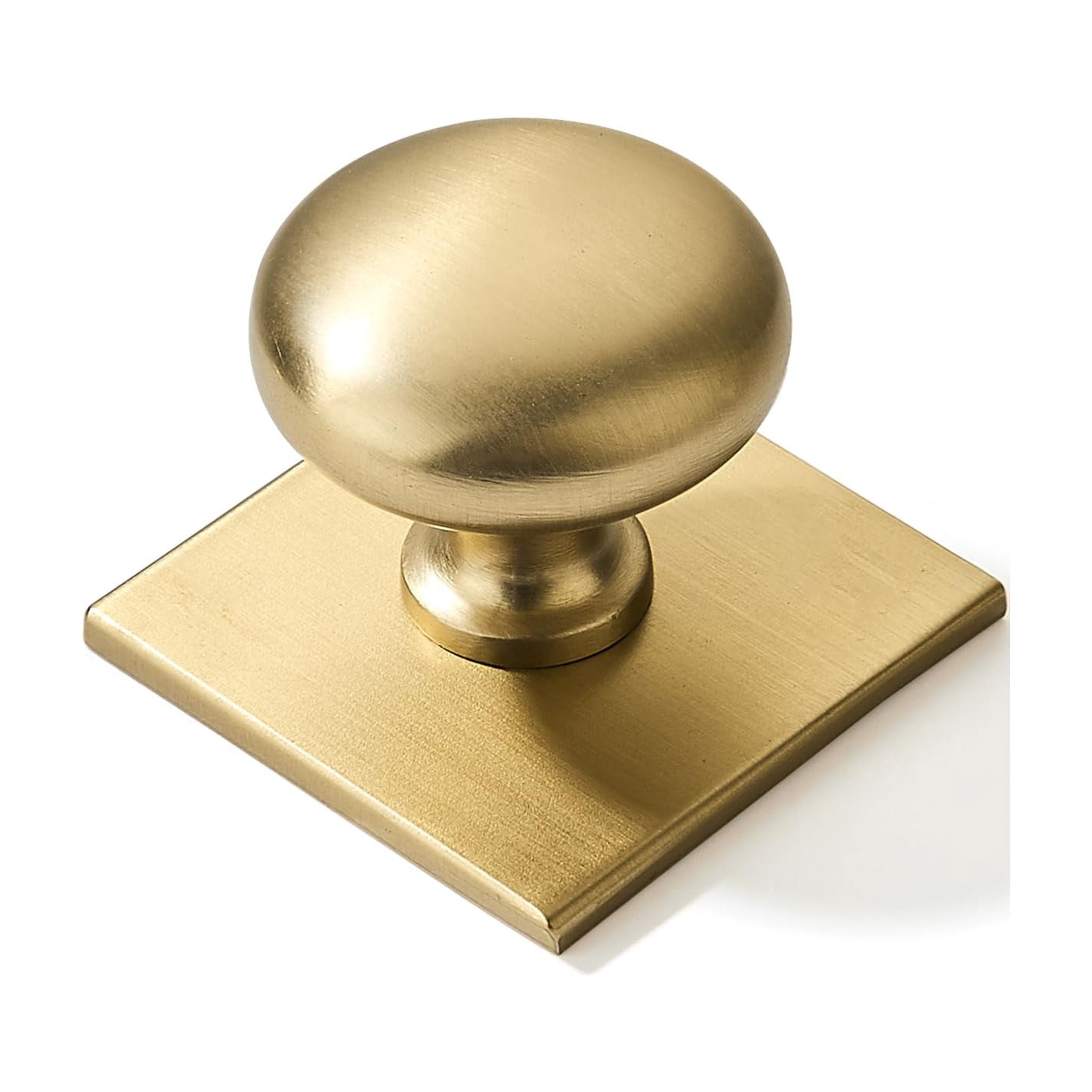 2 Pack 1-1/2 Inch Diameter Antique Brass Cabinet knobs with Backplate,Vintage Backplate for Cabinet knobs and Drawer knobs, Bi-Fold Door Knobs