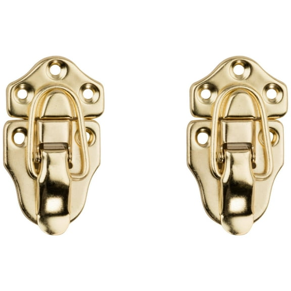 National Hardware Draw Catch V1848 Series Small Brass Catch - Steel - 1 Piece, Brass Finish