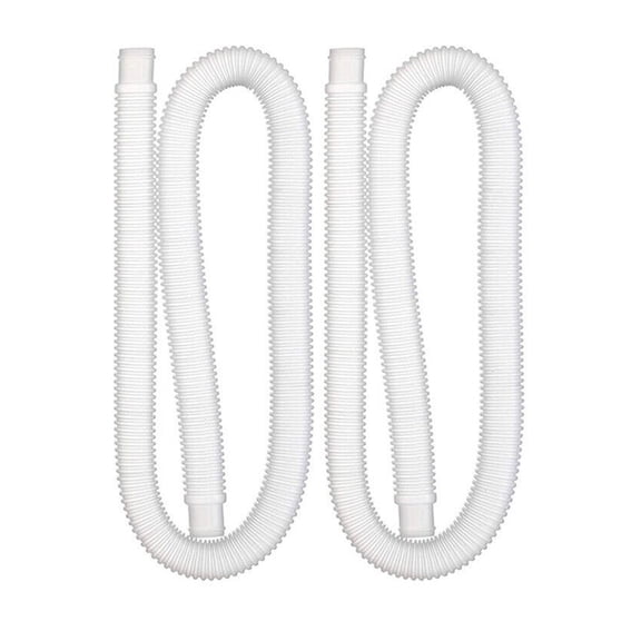 2 Pack 1-1/4 Inch Replacement Hose for Above Ground Pool Pump Filtration System 1.25 Inch Spiral Wound Polyethylene Plastic Water Pipe