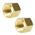 thumbnail image 1 of 2 Pack 1/2" Compression Nut Hex Shape 11/16"-20 Thread Size Solid Brass Fitting, 1 of 4