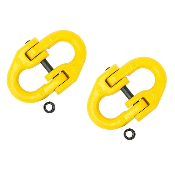 (2 Pack) 1/2" Grade 80 Forged Alloy Steel Coupling Link, HammerLock, 4400 lbs Working Load Limit | Heavy Duty G80 Connecting HammerLink
