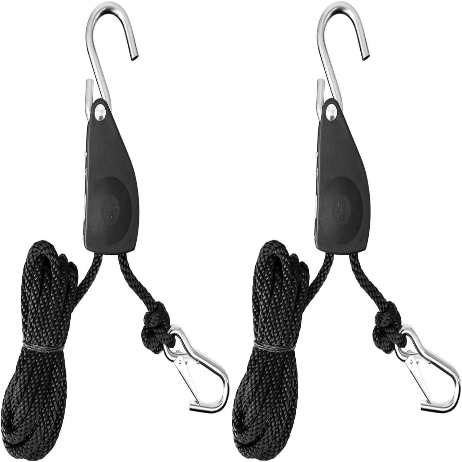 2Pack 1/2 Inch 14.7Feet Long Heavy Duty Adjustable Rope Clip Hanger