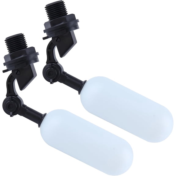 2 Pack 1/2 Inch Float Ball Valve Automatic Fill Feed Humidifier Tank Water with Adjustable Arm for Ponds, Livestock Water Trough, Aquariums, Aquaculture, Hydroponics and Reservoir