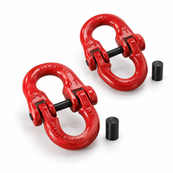 2 Pack 1/2 Inch G80 Alloy Steel Hammerlock Coupling Link, 12000 lbs Working Load Limit