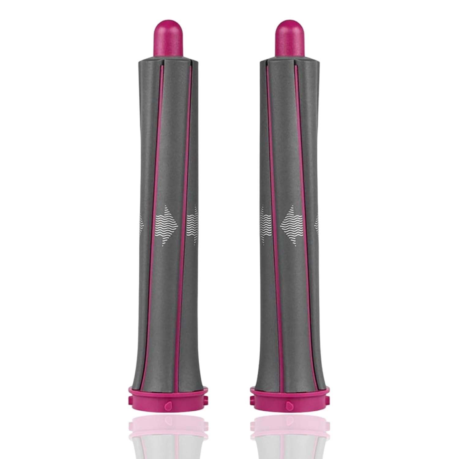 2 Pack 1.2 Inch Long Replacement Barrel Attachments for Airwrap HS01 HS05, Longer Length Hair Curler for Hair Dryer, Rose Red