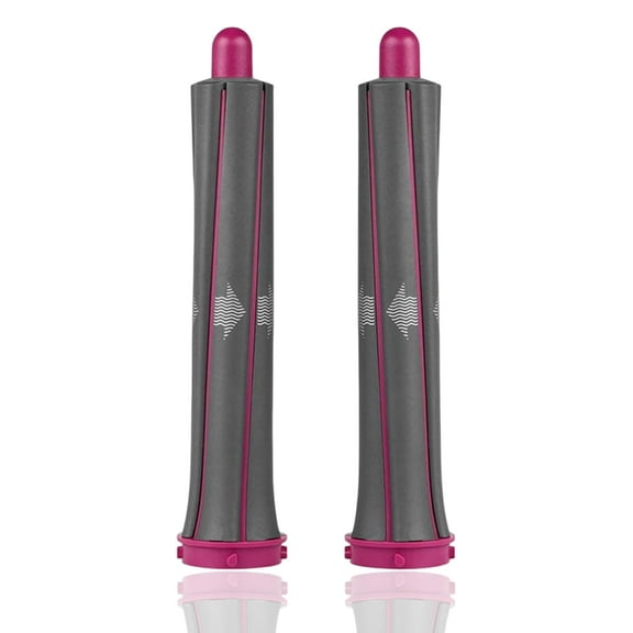 2 Pack 1.2 Inch Long Replacement Barrel Attachments for Airwrap HS01 HS05, Longer Length Hair Curler for Hair Dryer, Rose Red