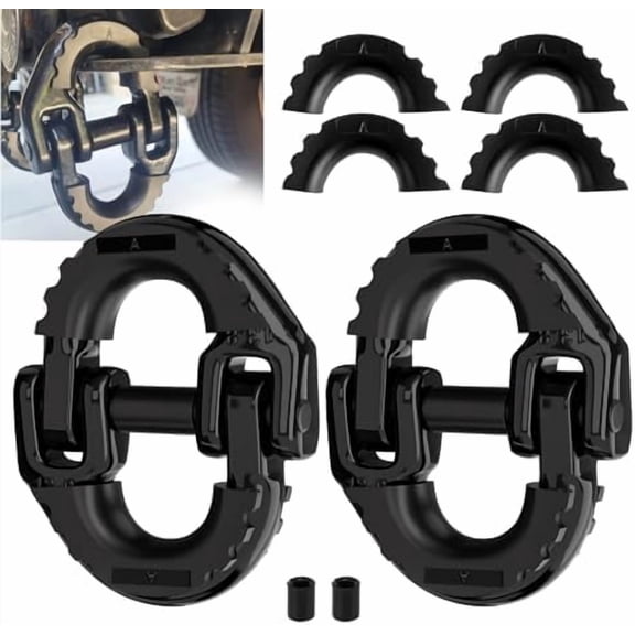 2 Pack 1/2" Safety Chain Connector Link,G80 Tow Hitch Hammerlock Coupling Link with 12000 lbs Load Capacity Quick Install & Remove Black$$Tools & Hardware Other