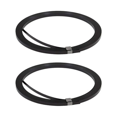 2 Pack 1/2" x 0.020" x 300' Black Steel Strapping Coil 1100 lbs Breaking Strength - Metal Pallet Banding for Packaging, Heavy Loads, Bundling - Cut-Resistance