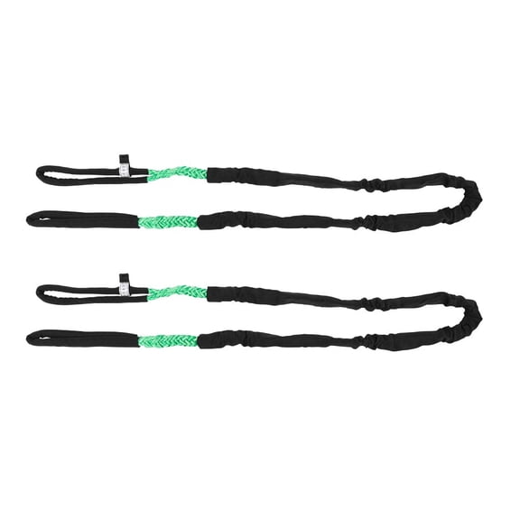 2 Pack 1/2" x 4' Green Eye & Eye Synthetic Super Sling w/Protective Cordura Sleeve (Vertical 6120/ Choker 5200/ Basket 12,240 lbs WLL) Auto Hauling/Towing, Rigging
