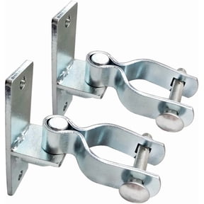2 Pack 1-3/8 Inch Wall Mount Gate Hinge Metal Hinges Fence Post Chain Link Fence Frame Hinge Outdoor Gate Hardware (Screws Included)