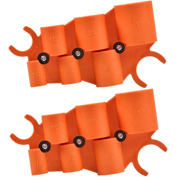 2 Pack 1/4'' to 1'' Depth and Diameter Gauge Tool, Push to Connect Plumbing Fittings Removal Tool for PVC PPR Brass CPVC PERT Aluminum, Copper Pipe Deburring Tool