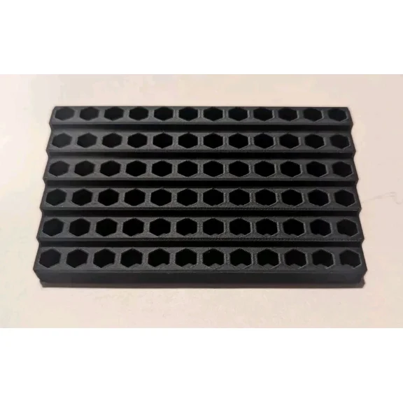 2 Pack, 1/4 Inch Hex Bit Organizer, 72 Spaces, Bench Top, 3D Printed