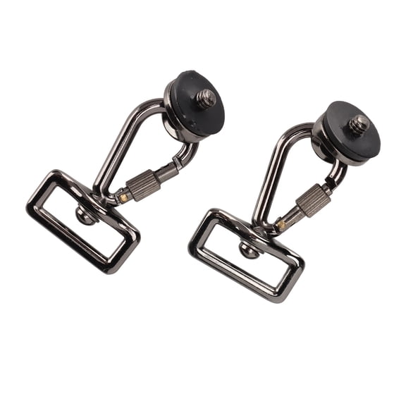 2-Pack 1/4 Inch Metal Camera Shoulder Strap Hooks with Non-Slip Rubber Pads for Quick Release Sling Attachment 2pcs 4 Inch metal