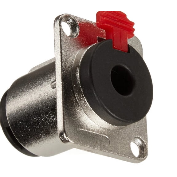 2 Pack 1/4 Inch TRS Stereo Female Panel Mount Audio Jack Connector