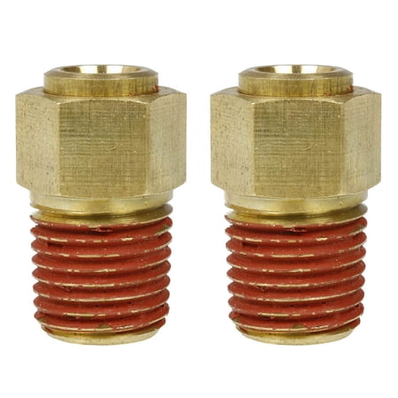 2 Pack 1/4" x 1/4" Male NPTF Push Lock Connector Quick Connect and Disconnect