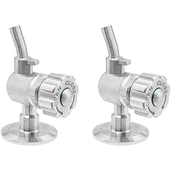 2-Pack 1.5 Inch Beer Sampling Valve Clamp End, 304 Stainless Steel Sampling Valve for Beer Wine Beverage Milk$$Plumbing & HVAC