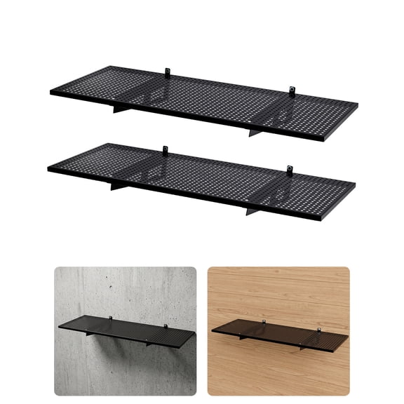 2-Pack 1.5x4ft Heavy Duty Garage Wall Shelving, , Garage Storage Rack 500 Lbs Load Capacity, Garage Shelving Wall Mounted