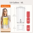 thumbnail image 1 of 2-Pack 1.6 Gallon Drink Dispenser with Stand, Clear Plastic Beverage Container for Parties, 1 of 8
