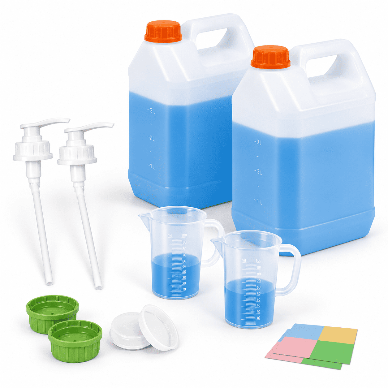 2 Pack 1 Gallon Plastic Liquid Storage Dispensers with Pump and ...