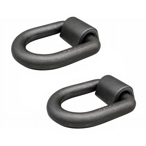 (2 Pack) 1" Heavy Duty Weld-On Forged D Ring 47,000 Lbs