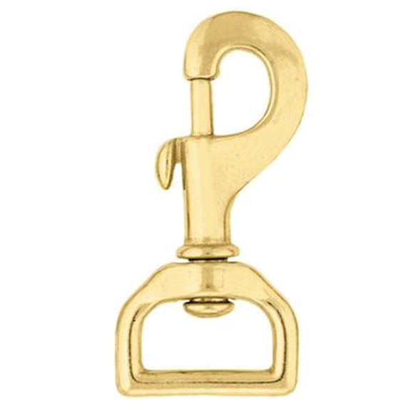 2 Pack 1 In. X 3 Hilason Swivel Eye Bolt Snap Clip Hooks Solid Brass