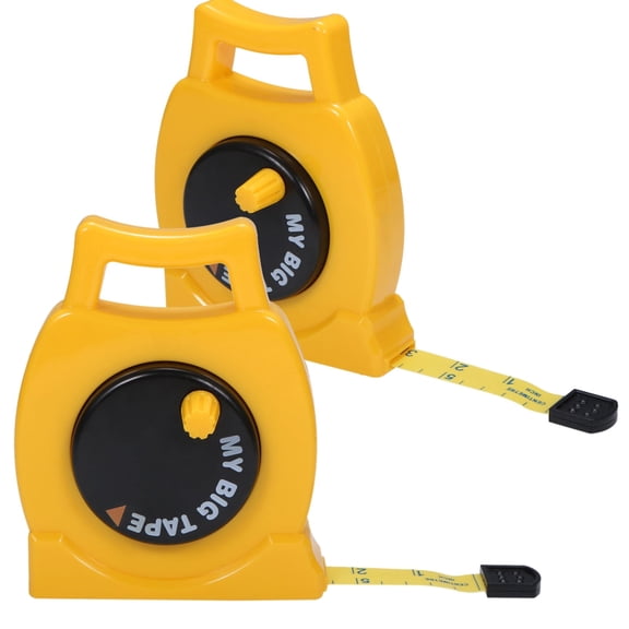 2 Pack 1 Meter Retractable Tape Measure,Soft Yellow Pocket Tape, Dual Scale (Inch/Metric),Mini Sewing & Craft Ruler,Portable Measuring Tool