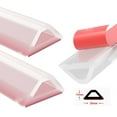 thumbnail image 1 of 2-Pack 1 Meter Triangular Shower Water Dam Barrier Strip Flexible Silicone Seal for Bathroom Floor Leakage, 1 of 1