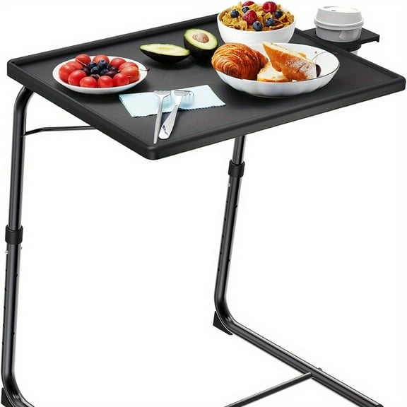 2-Pack/ 1-Pack  - TV Tray Table, 6 Adjustable Heights, 3 Tilt Angles, Suitable for Food Service Furniture And Restaurant Multifunctional Dining Table