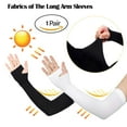 thumbnail image 1 of 2 Pack(1 Pairs) Arm Cooling Sleeves UV Sun Protection, EEEkit Arm Sleeves for Cycling, Driving, Outdoor Sports, Golf, Basketball Sleeves for Men & Women to Cover Arms, 1 of 8
