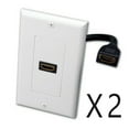 2 Pack 1Port HDMI Pigtail Wall Face Plate Panel Cover Outlet 4K ARC