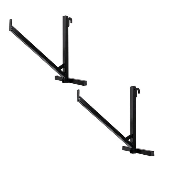 2 Pack of 1 Tier Shipping Container Pipe Rack 18-1/8"(L) x 16"(H), 550 lbs WLL - Black Powder Coated Steel Rack for Trailer Containers - Easy to Assemble & Remove