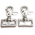 thumbnail image 1 of 2 Pack 1" Trigger Snaps Nickel Plated Scissor Swivel, 1 of 1