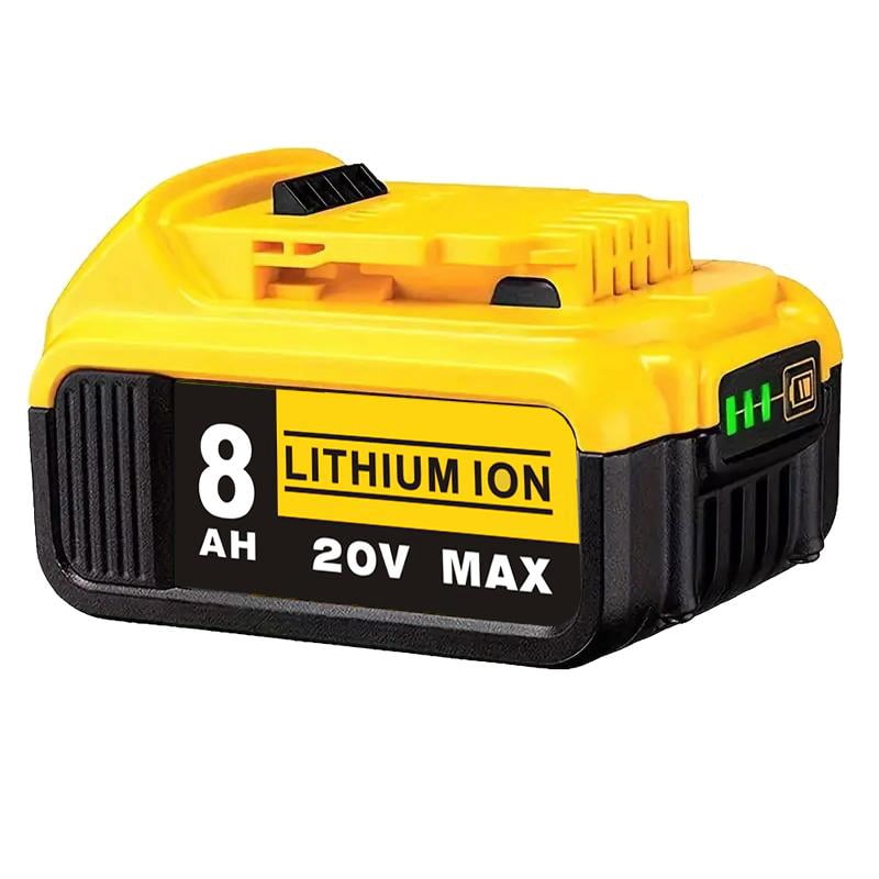 4-Pack 8.0Ah Replacement Batteries For DeWalt 20V Max Tools With 2-Port Charger